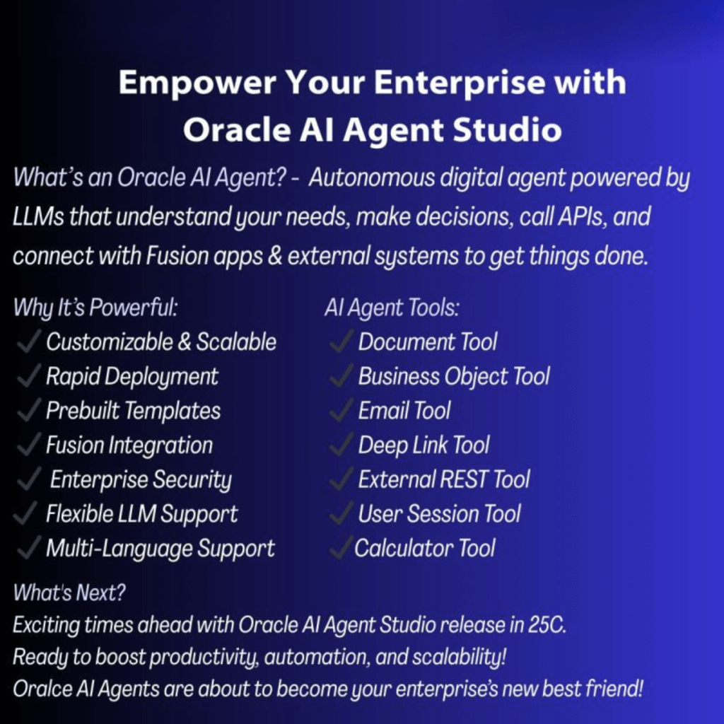 𝗢𝗿𝗮𝗰𝗹𝗲 𝗔𝗜 𝗔𝗴𝗲𝗻𝘁 𝗦𝘁𝘂𝗱𝗶𝗼 – 𝗢𝗿𝗮𝗰𝗹𝗲 𝗙𝘂𝘀𝗶𝗼𝗻 𝟮𝟱𝗖 𝗦𝗻𝗲𝗮𝗸&nbsp;𝗣𝗲𝗲𝗸!