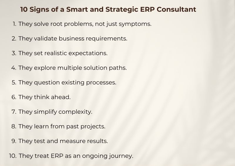 𝟭𝟬 𝗦𝗶𝗴𝗻𝘀 𝗼𝗳 𝗮 𝗦𝗺𝗮𝗿𝘁 𝗮𝗻𝗱 𝗦𝘁𝗿𝗮𝘁𝗲𝗴𝗶𝗰 𝗘𝗥𝗣&nbsp;𝗖𝗼𝗻𝘀𝘂𝗹𝘁𝗮𝗻𝘁