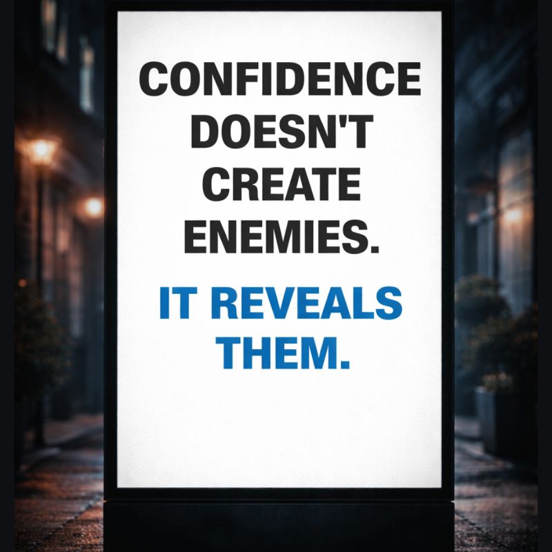 Confidence doesn’t create enemies. It reveals&nbsp;them.