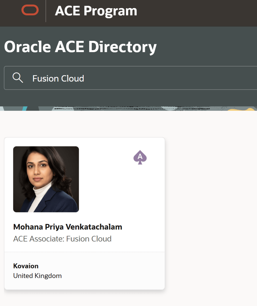 Oracle ACE Associate